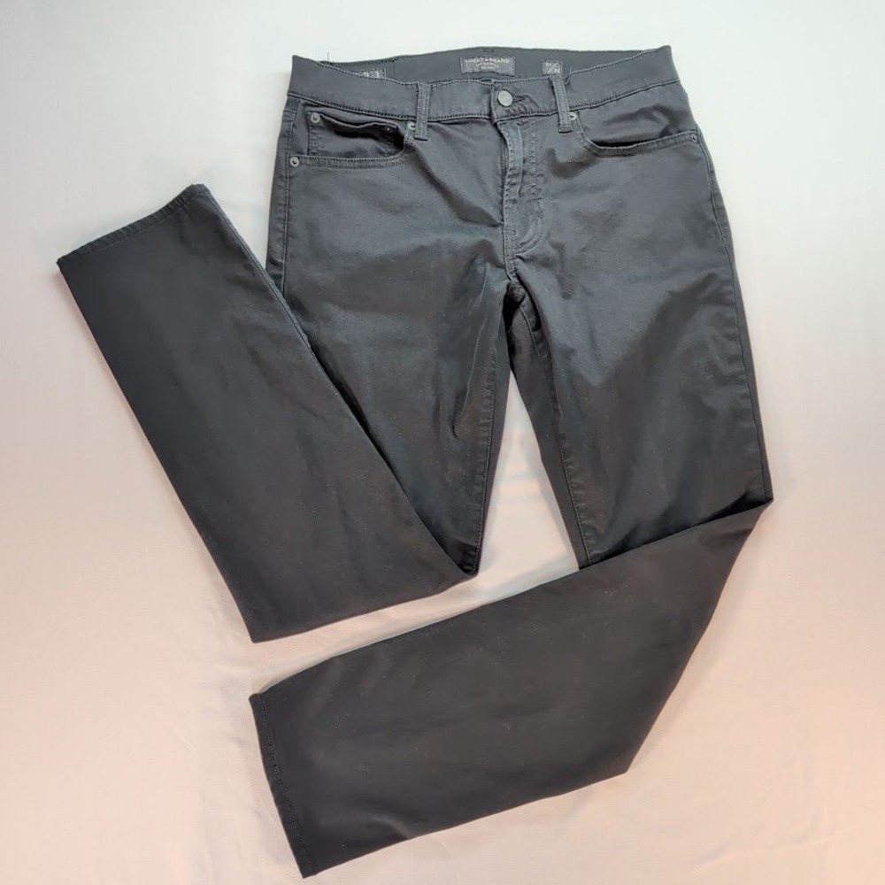 Lucky Brand 121 Slim Straight Pants Mens 31x32 Charcoal Gray Chino Trousers